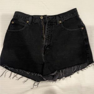 Black Denim Shorts